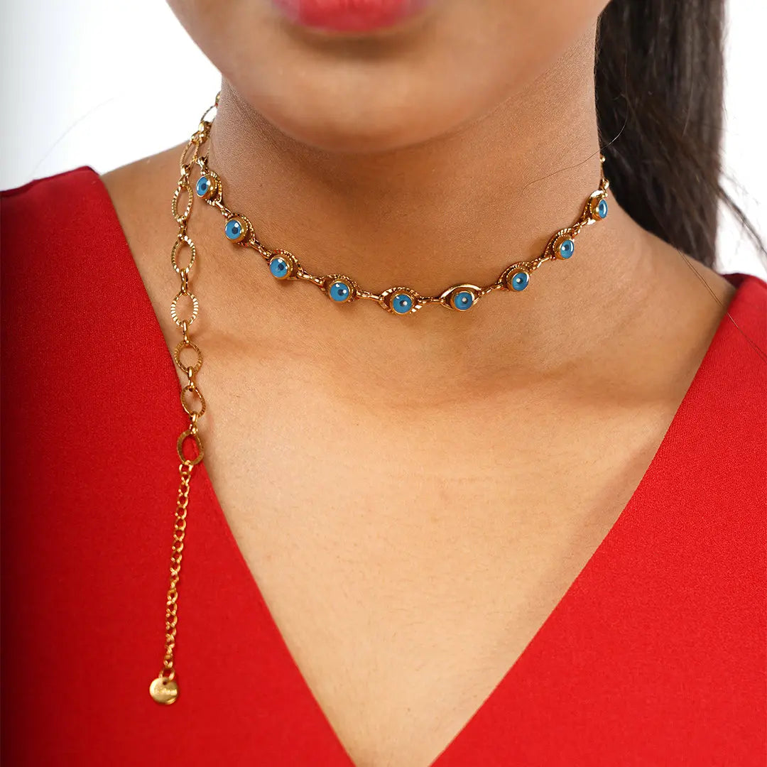 Azure Gaze Necklace | Tvayi
