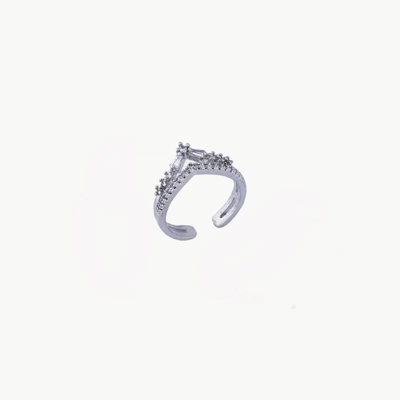 Crown Shaped Stone Studded Ring | Tvayi