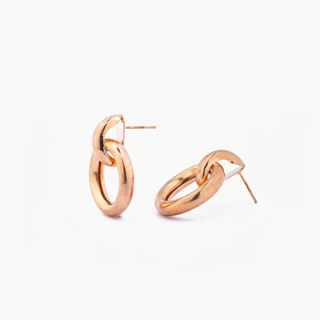 Punk Style Geometric Big Round Drop Earrings Tvayi
