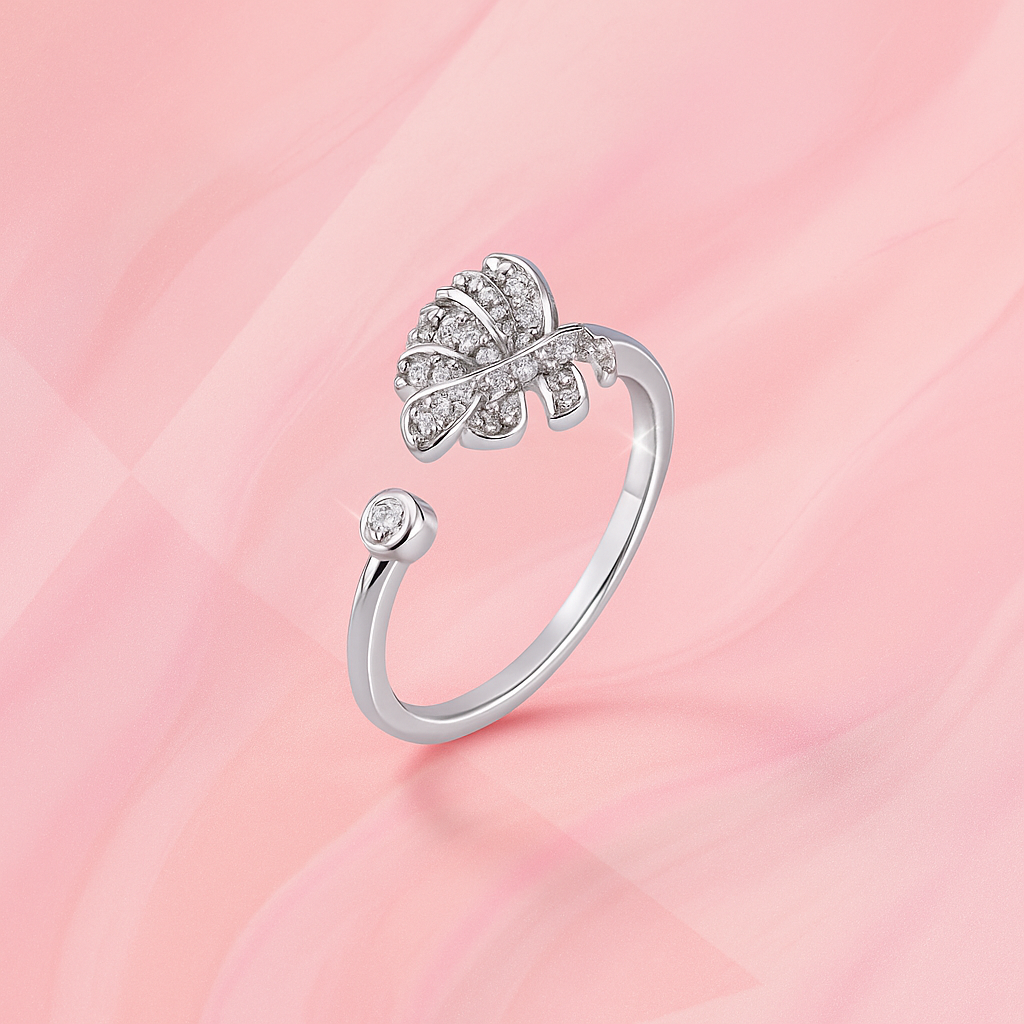 Leaf Open Wrap Ring | Tvayi Jewellery