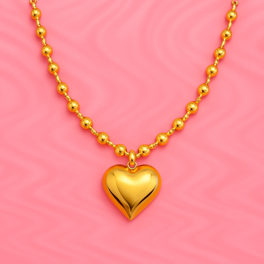 The Bold Heart Beaded Necklace | Tvayi Jewellery