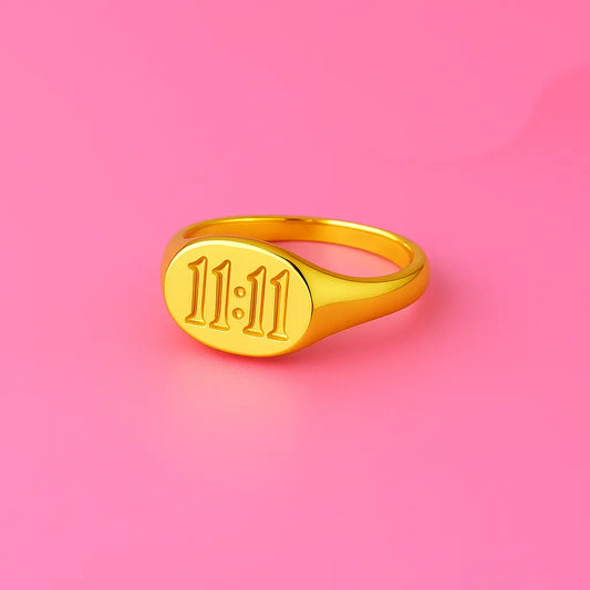 11:11 Manifestation & Good Luck Gold Ring | Tvayi