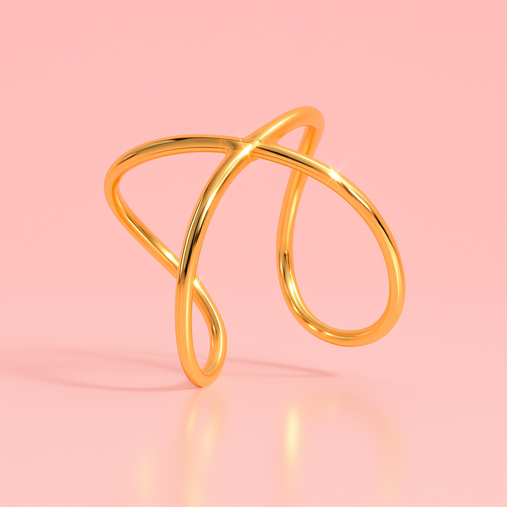 Infinity Loop Ring – 18K Gold Plated | Demi-Fine Jewellery for Women | Tvayi Jewellery