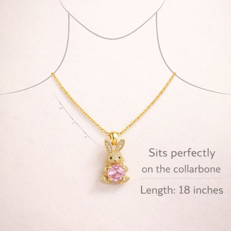 18K Gold Plated Bunny Blush Pendant – Demi-Fine Jewellery | Tvayi