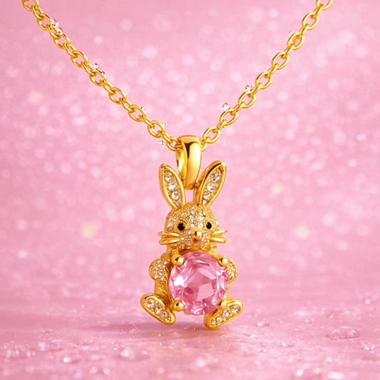 18K Gold Plated Bunny Blush Pendant – Demi-Fine Jewellery | Tvayi