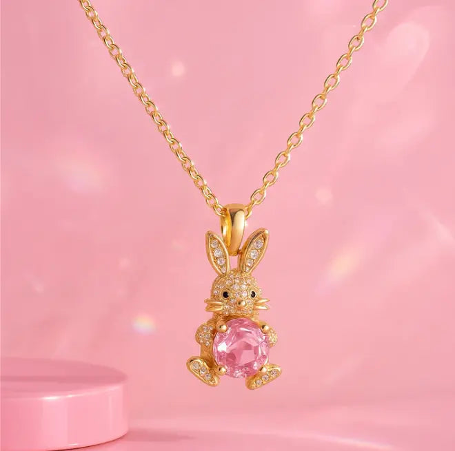 18K Gold Plated Bunny Blush Pendant – Demi-Fine Jewellery | Tvayi