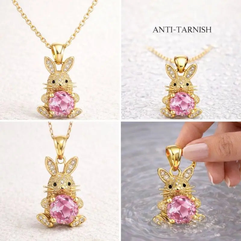 18K Gold Plated Bunny Blush Pendant – Demi-Fine Jewellery | Tvayi