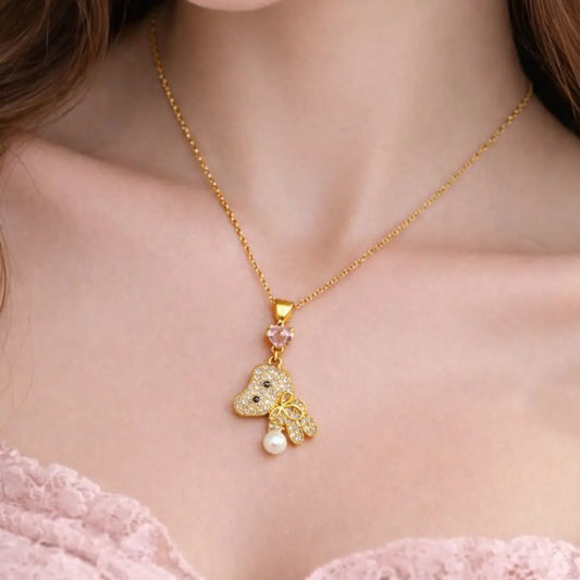 18K Gold Plated Bunny Blush Pendant – Demi-Fine Jewellery for Women | Tvayi