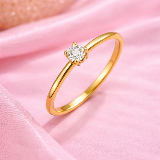 18K Gold Plated Promise Ring | Demi-Fine Waterproof Premium Jewellery for Women | Tvayi