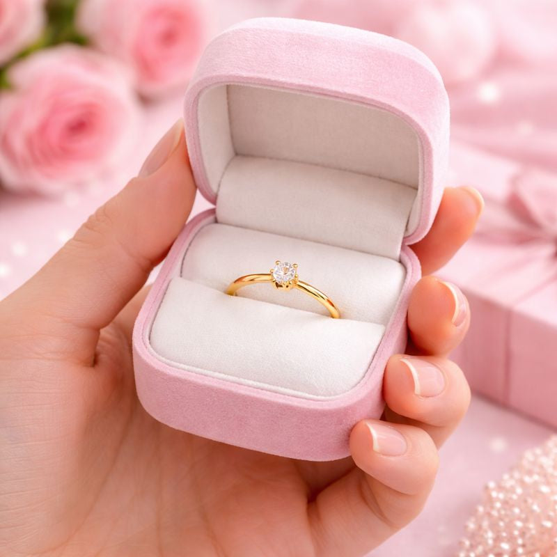 18K Gold Plated Promise Ring | Demi-Fine Waterproof Premium Jewellery for Women | Tvayi