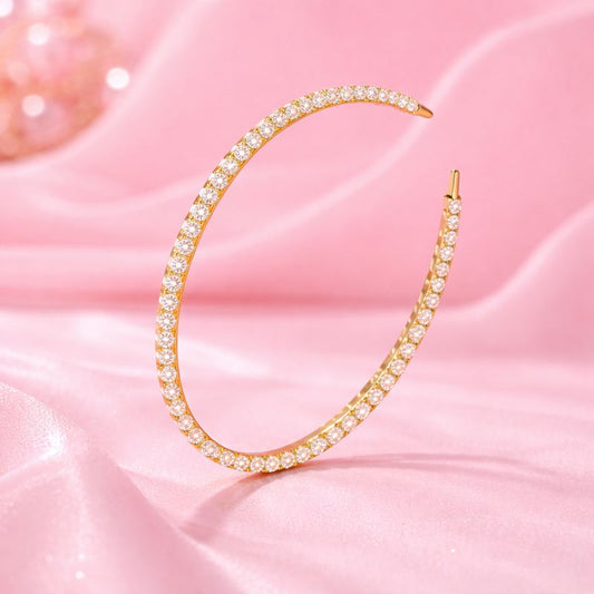 18K Gold Plated Tennis Bracelet for Women | Demifine Jewellery | Tvayi