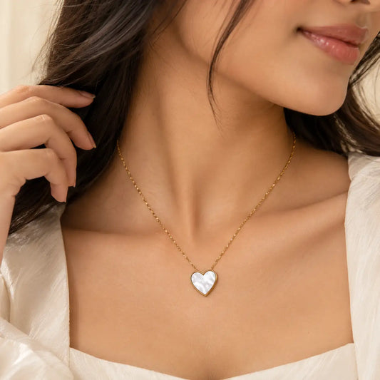 Amora Heart Pendant Necklace – 18K Gold Plated