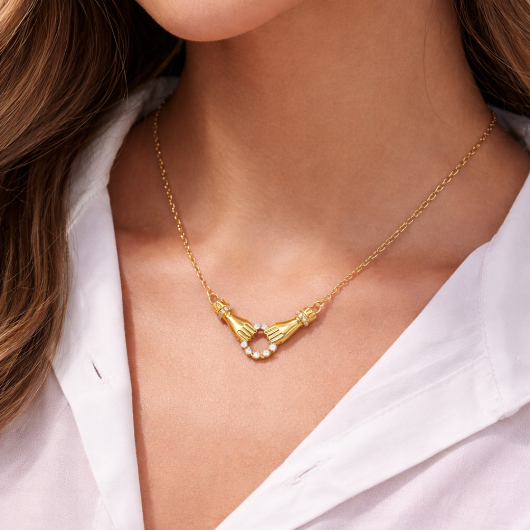 Harris Reed “In Good Hands” Necklace – 18K Gold-Plated Demi-Fine Jewellery | Tvayi
