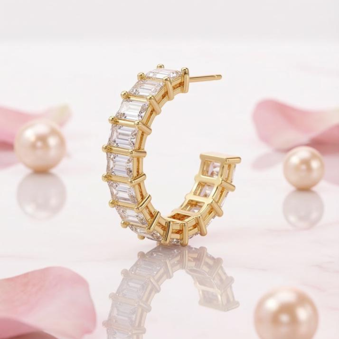 Crystal Curve Earrings | Tvayi