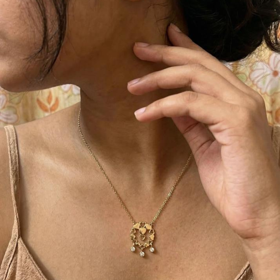 Love cirle Drop Necklace | Tvayi