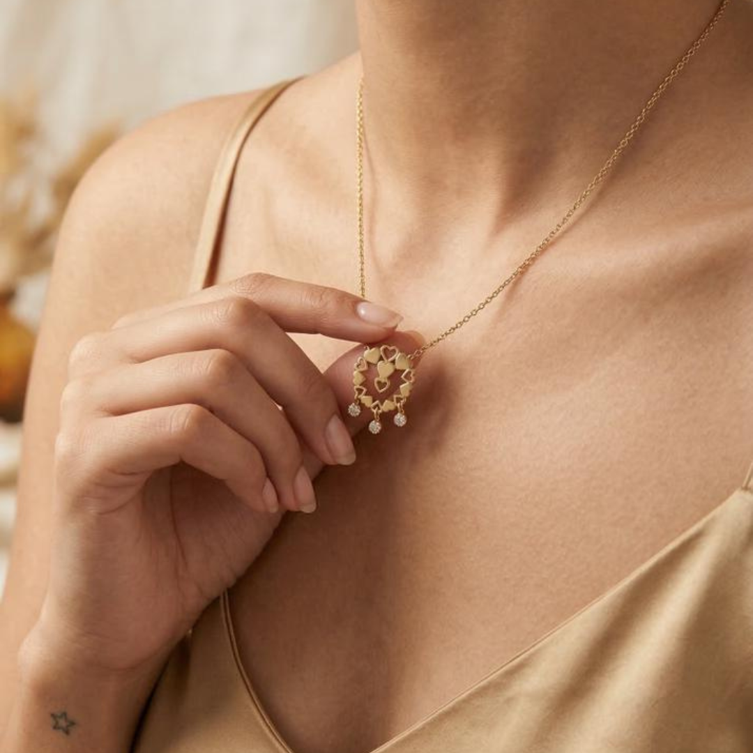Love cirle Drop Necklace | Tvayi
