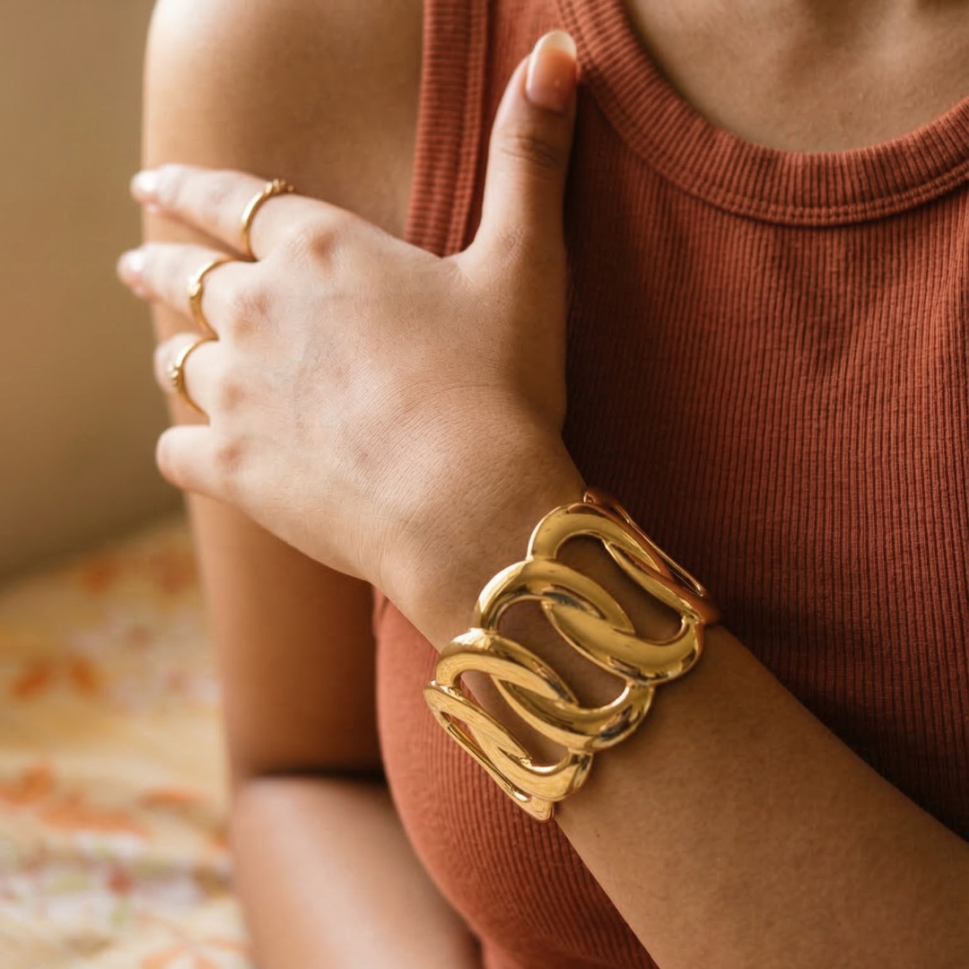 Bijoux Bronx Bracelet - 18kt gold-plated | Tvayi