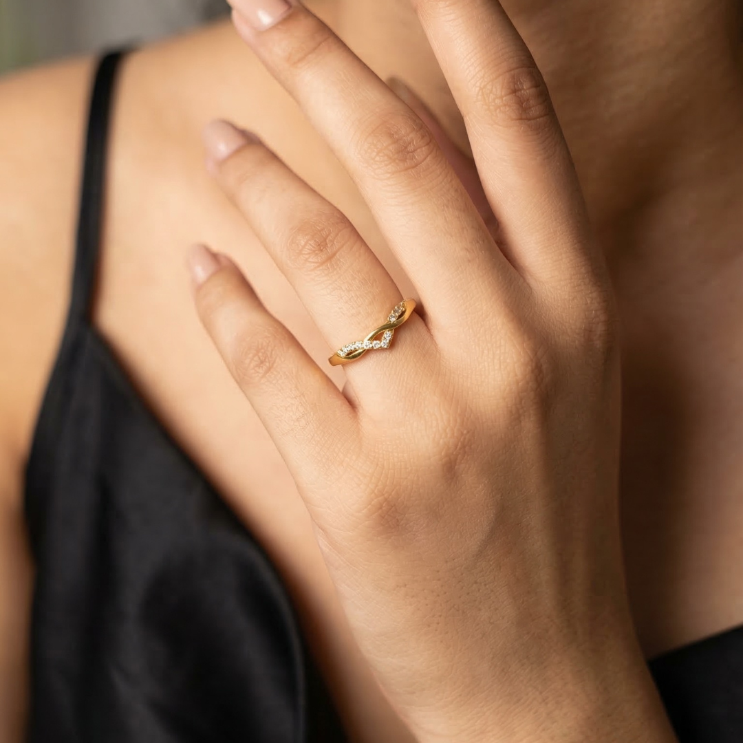 Twisted Diamond Ring | Tvayi