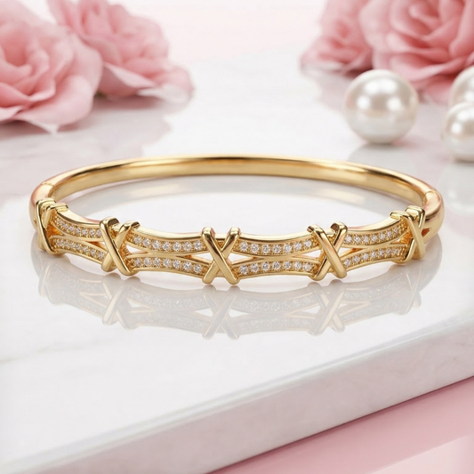 crisscross bangle bracelet | Tvayi