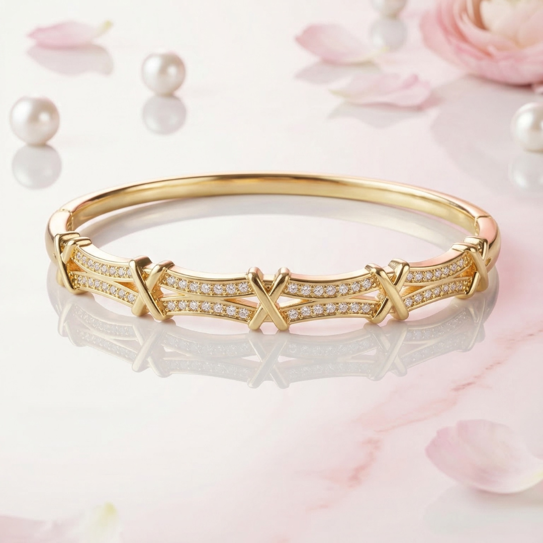 crisscross bangle bracelet | Tvayi