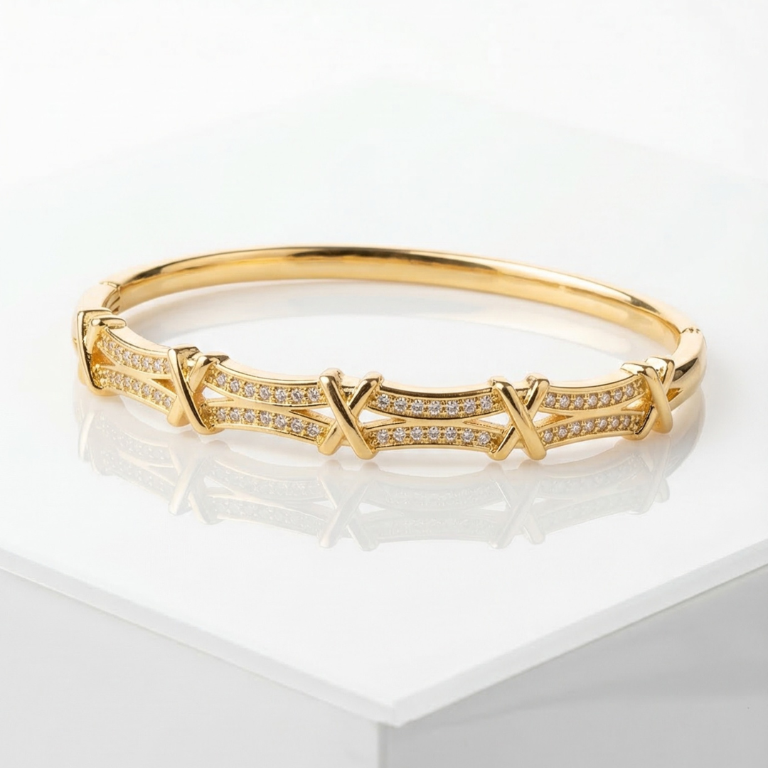 crisscross bangle bracelet | Tvayi