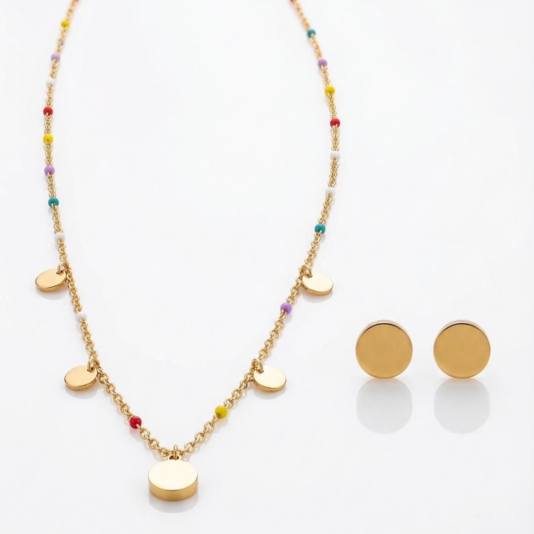Charms Necklace with Multicolours Beads | Tvayi