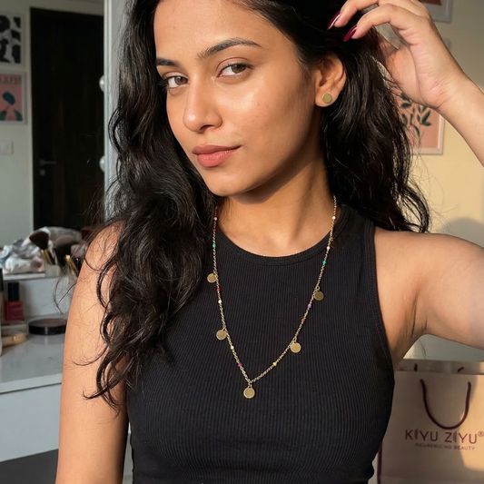 Charms Necklace with Multicolours Beads | Tvayi