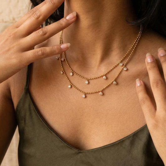 Beaded Diamomd Necklace