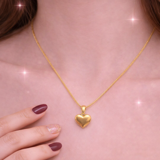 Amora Glow – Gold Plated Heart Necklace for Women | Demi-Fine Jewellery | Tvayi