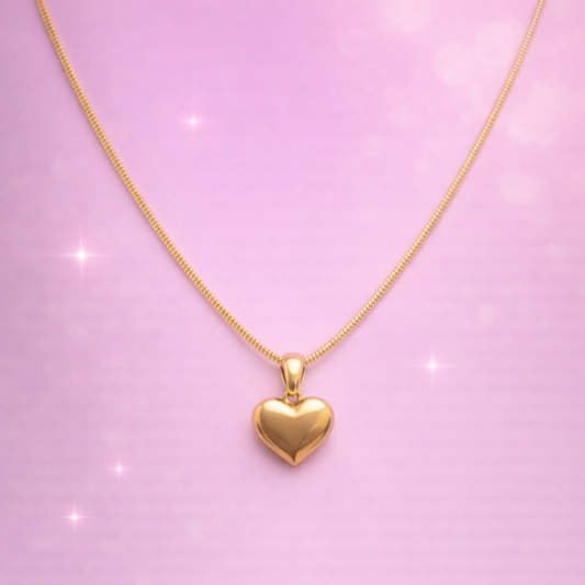 Amora Glow – Gold Plated Heart Necklace for Women | Demi-Fine Jewellery | Tvayi