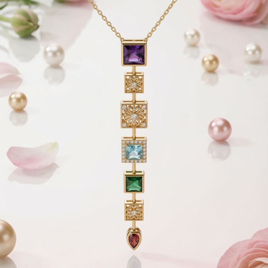 Solmii Colour Drip Necklace | 18K Gold Plated | Tvayi