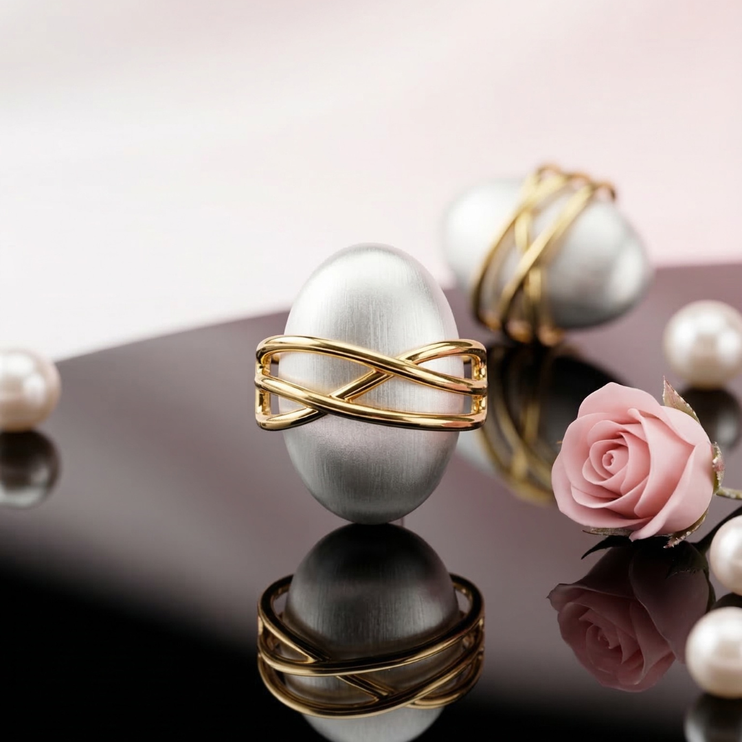 Infinity Pearl Stud Earrings | Tvayi