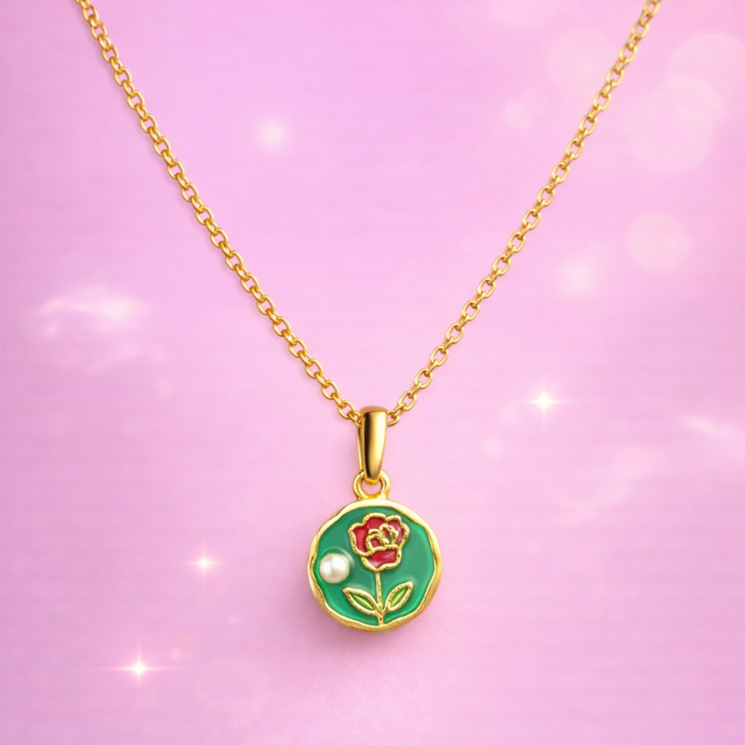 Floréa Signature Pendant – 18K Gold Plated Premium Demi-Fine Jewellery | Tvayi