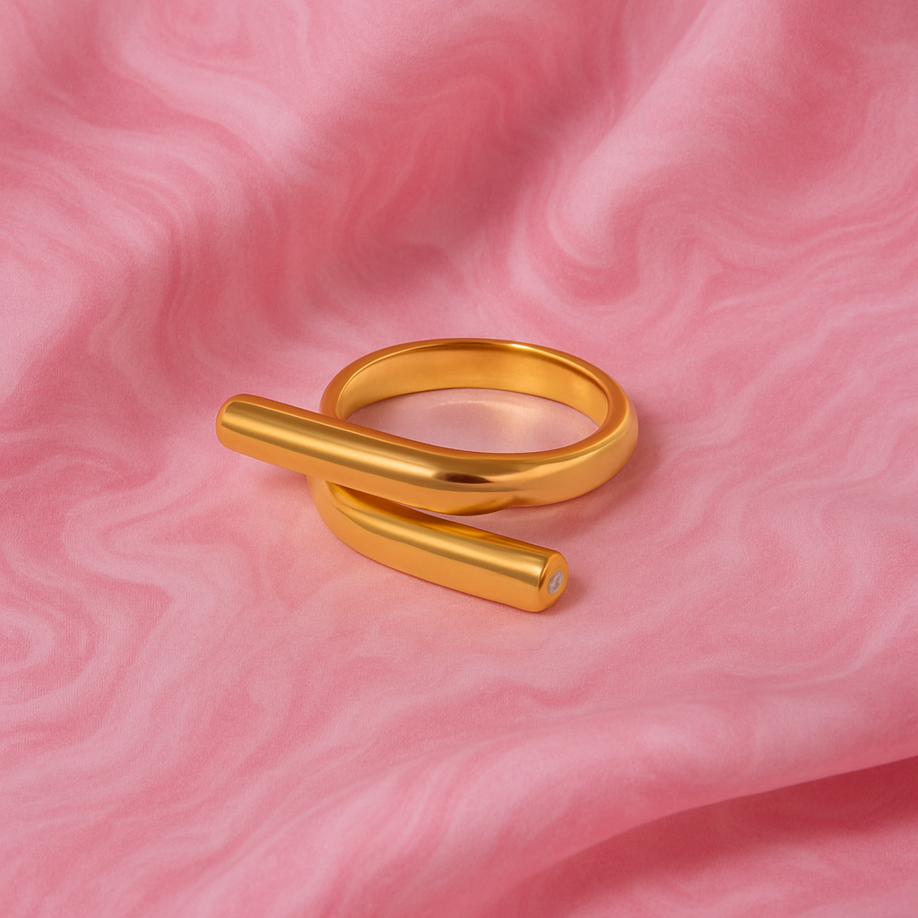 Minimal Twist Ring – Affordable Demi Fine Jewellery India | Tvayi