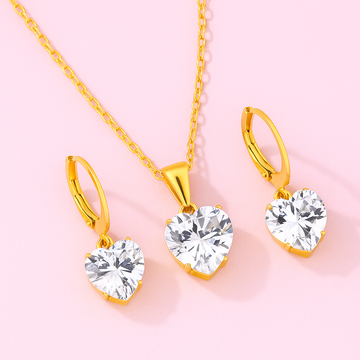 Heart Pendant & Earrings Set | Tvayi