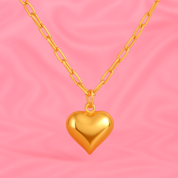 Golden Heart Pendant – Anti-Tarnish Demi-Fine Necklace | Tvayi Jewellery