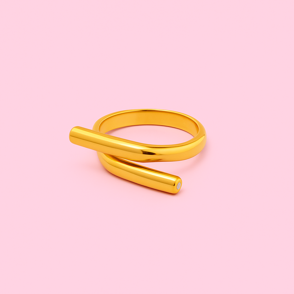 Minimal Twist Ring – Affordable Demi Fine Jewellery India | Tvayi