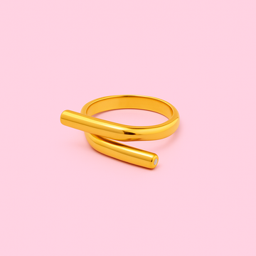 Minimal Twist Ring – Affordable Demi Fine Jewellery India | Tvayi