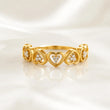 9KT Gold Heart Lab Grown Diamond Ring for Women | Elegant Love Band | Tvayi