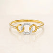 9KT Gold Interlocking Diamond Ring for Women | Lab Grown Diamond Ring | Elegant Gift for He | Tvayi