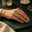 9KT Gold Interlocking Diamond Ring for Women | Lab Grown Diamond Ring | Elegant Gift for He | Tvayi