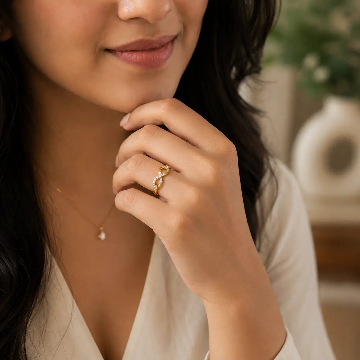 9KT Gold Lab Grown Diamond Eternity Ring for Women | Diamond Band Ring | Gift for Her | Tvayi