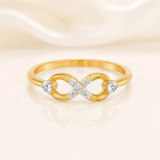 9KT Gold Lab Grown Diamond Eternity Ring for Women | Diamond Band Ring | Gift for Her | Tvayi