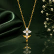 9KT Gold Lab Grown Diamond Floral Pendant Necklace | Elegant Everyday Luxury | Tvayi