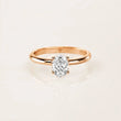 9KT Gold Lab Grown Diamond Solitaire Ring for Women | Oval Cut Engagement Ring | Tvayi