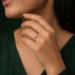 9KT Gold Solitaire Halo Lab Grown Diamond Ring for Women | Minimal Engagement Ring | Tvayi