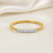 9KT Gold Twisted Lab Grown Diamond Ring for Women | Minimal Diamond Band | Tvayi