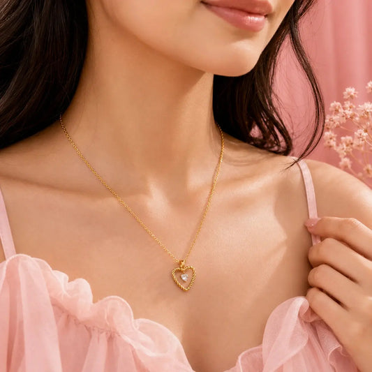 Amora Crystal Heart Necklace | Tvayi