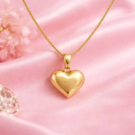 Amora Glow – Gold Plated Heart Necklace for Women | Demi-Fine Jewellery | Tvayi