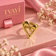 Amoura 18K Gold Plated Adjustable Heart Ring product details and features – TVAYI